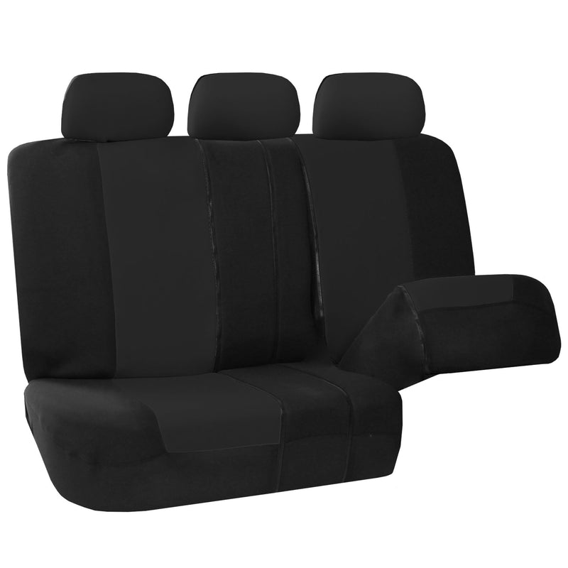  [AUSTRALIA] - FH Group FH-FB051R013 Universall Bench Seat Cover 40/60 Split and 50/50 Split Black- Fit Most Car, Truck, SUV, or Van