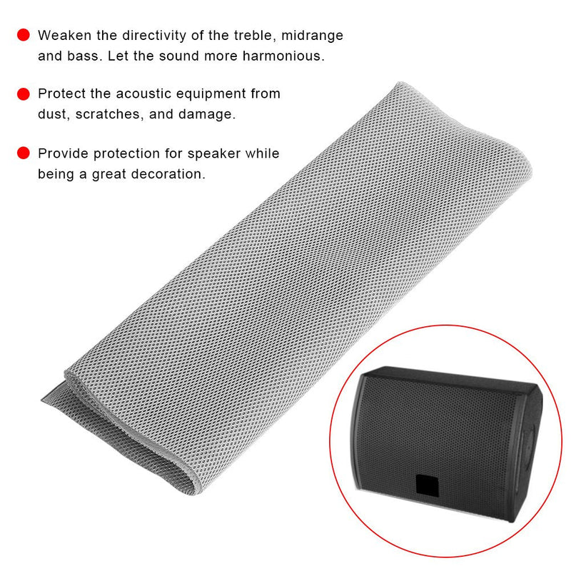  [AUSTRALIA] - Tihebeyan Speaker Cloth Stereo Grill Mesh Fabric, Speaker Grill Cloth Stereo Mesh Fabric Dustproof Speaker Mesh Cloth Protective Grille Cover for Stereo Audio Speaker Repair 140cm x 50cm(Gray) Gray