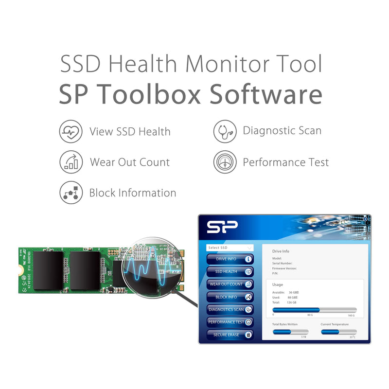  [AUSTRALIA] - Silicon Power 2-Pack 256GB A55 M.2 SSD SATA III Internal Solid State Drive 2280 256GB x2 2280 M.2 SATA