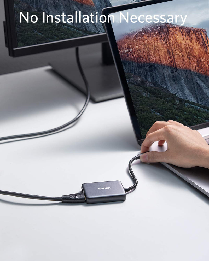  [AUSTRALIA] - Anker USB C to Dual HDMI Adapter, Compact and Portable USB C Adapter, Supports 4K@60Hz and Dual 4K@30Hz, for MacBook Pro, MacBook Air, iPad Pro, XPS, and More [Compatible with Thunderbolt 3 Ports]