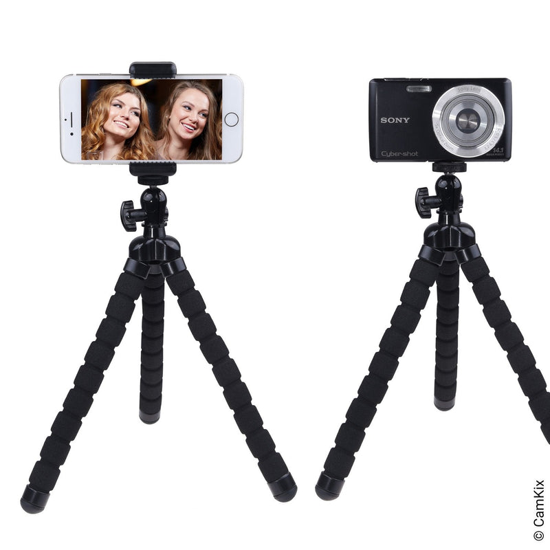  [AUSTRALIA] - Camkix Flexible Octopus Style Tripod and Bluetooth Remote Control Camera Shutter - Use for Video Calls, Online Meetings, Vlogs, Live Streaming, E-Learning - Take Photos and Videos Wirelessly