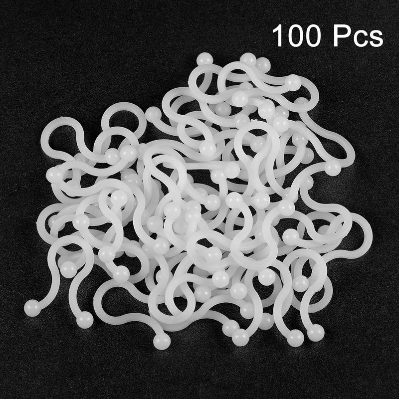  [AUSTRALIA] - uxcell Twist Lock Cable Wire Ties Nylon U Shape Save Place 7mm Dia White 100pcs