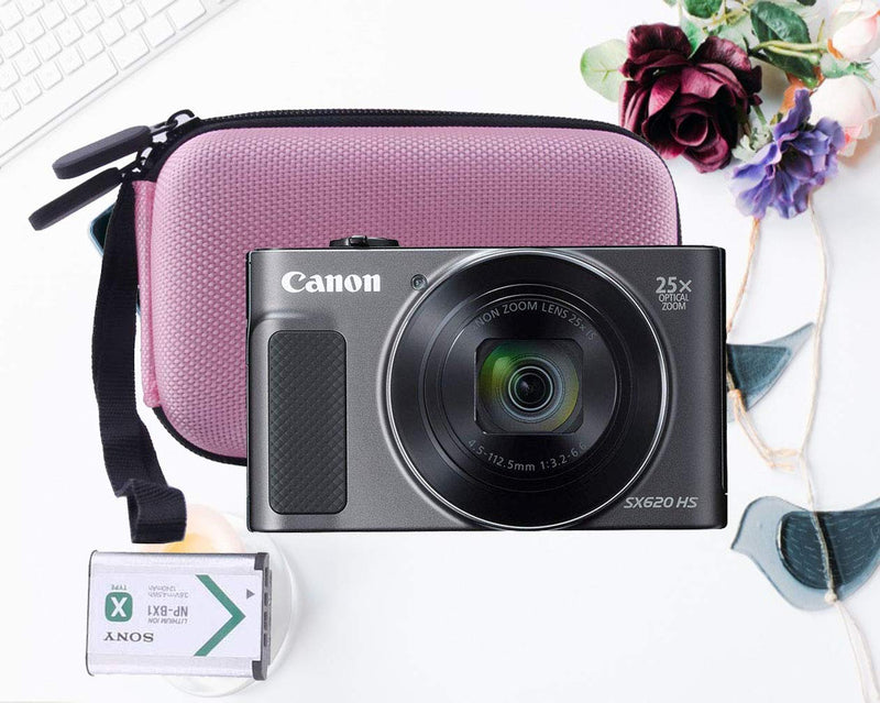  [AUSTRALIA] - WERJIA Hard Carrying Case Compatible with Canon PowerShot SX720 SX620 SX730 SX740 G7X Digital Camera (Pink) Pink