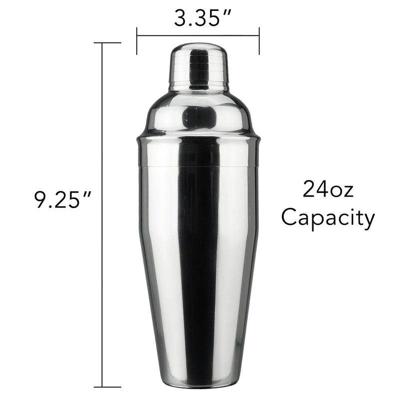  [AUSTRALIA] - PG Cocktail Shaker,24 oz Martini Shaker,18/8 grade Stainless Steel Martini Mixer Built-in Strainer,Bartender Kit Boston Style 2PCS