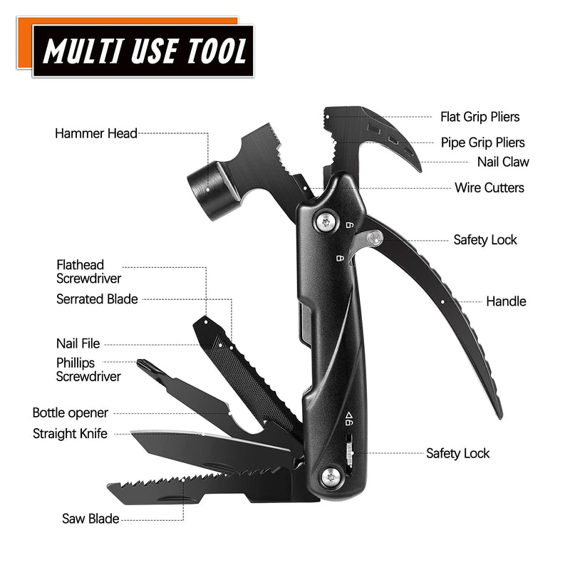  [AUSTRALIA] - Mini Hammer Multi-Function Tool, Unique Birthday Gift or Holiday Gift For Family and Friends, cool gadget Christmas gift, Small Hammer multi-function tool for Home Improvement and DIY Projects