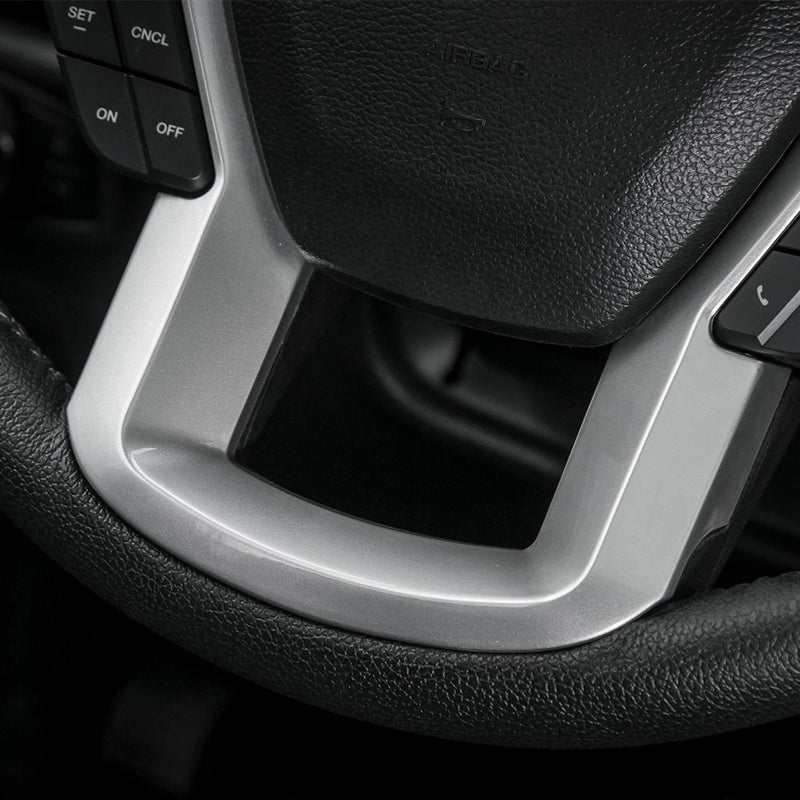 [AUSTRALIA] - Voodonala Silver Steering Wheel Decoration Cover Frame Trim for 2015 2016 2017 Ford F150 F250 F350 Super Duty