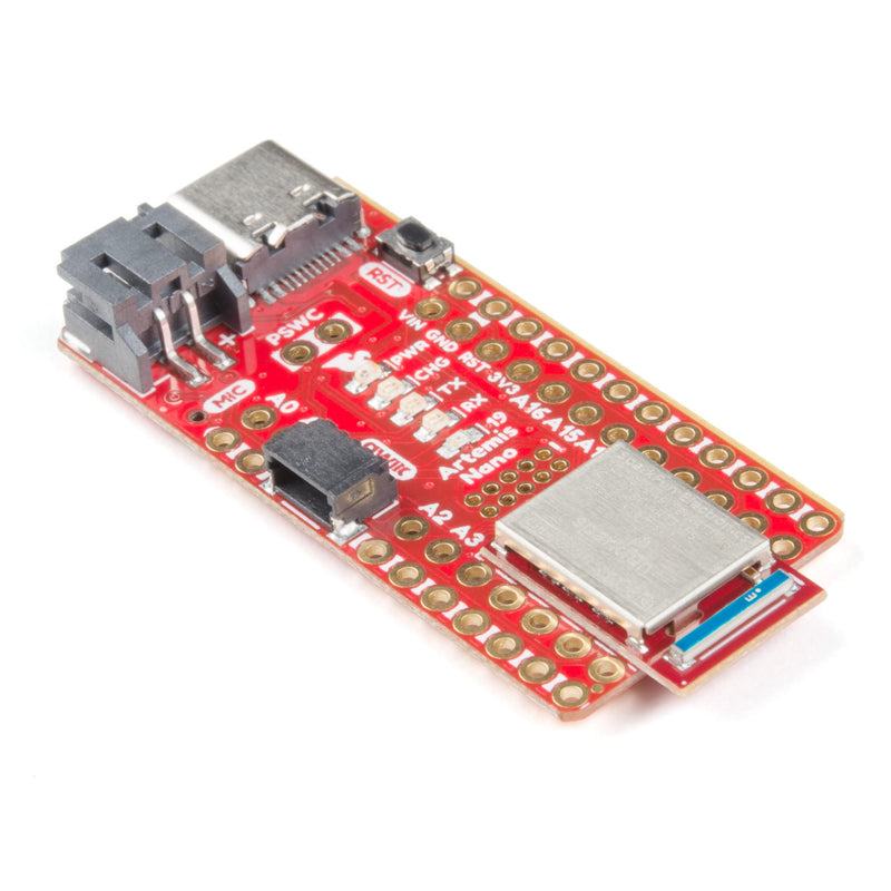  [AUSTRALIA] - SparkFun RedBoard Artemis Nano Machine Learning Development Board Includes BLE 1 megabyte of Flash USB-C Qwiic I2C MEMS Microphone Compatible with Arduino IDE TenserFlow Models Small Footprint