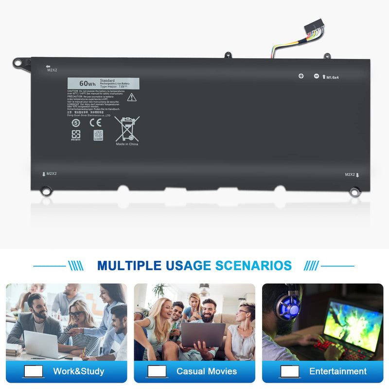  [AUSTRALIA] - PW23Y Laptop Battery Compatible with for Dell XPS 13 9360 P54G002 13-9360-D1605G 13-9360-D1605T 13-9360-D1609 13-9360-D1609G 13-9360-D1705G Series Replacement TP1GT RNP72 0TP1GT 0PW23Y 0RNP72