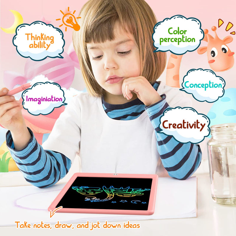  [AUSTRALIA] - LCD Writing Tablet Doodle Board, Colorful Drawing Pad, Electronic Drawing Tablet, Drawing Pads,Travel Gifts for Kids Ages 3 4 5 6 7 8 Year Old Girls Boys (10.5 inch, Orange+Pink) 10.5 inch Orange&Pink