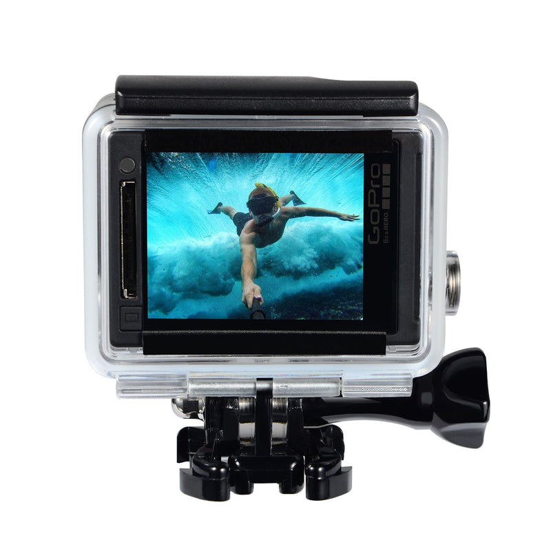  [AUSTRALIA] - Suptig Replacement Waterproof Case Protective Housing for GoPro Hero 4, Hero 3+, Hero3 Outside Sport Camera for Underwater Use - Water Resistant up to 147ft (45m)