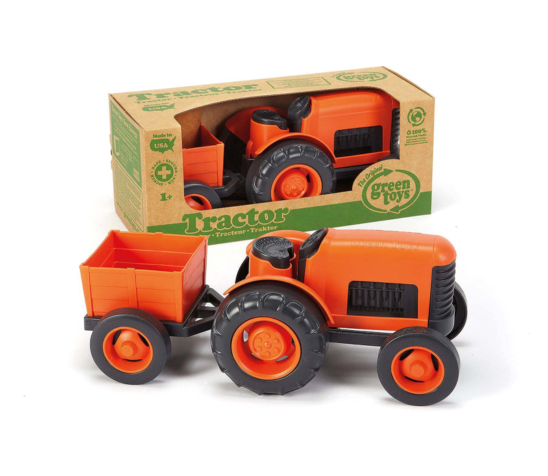 Green Toys Tractor Vehicle, Orange - LeoForward Australia