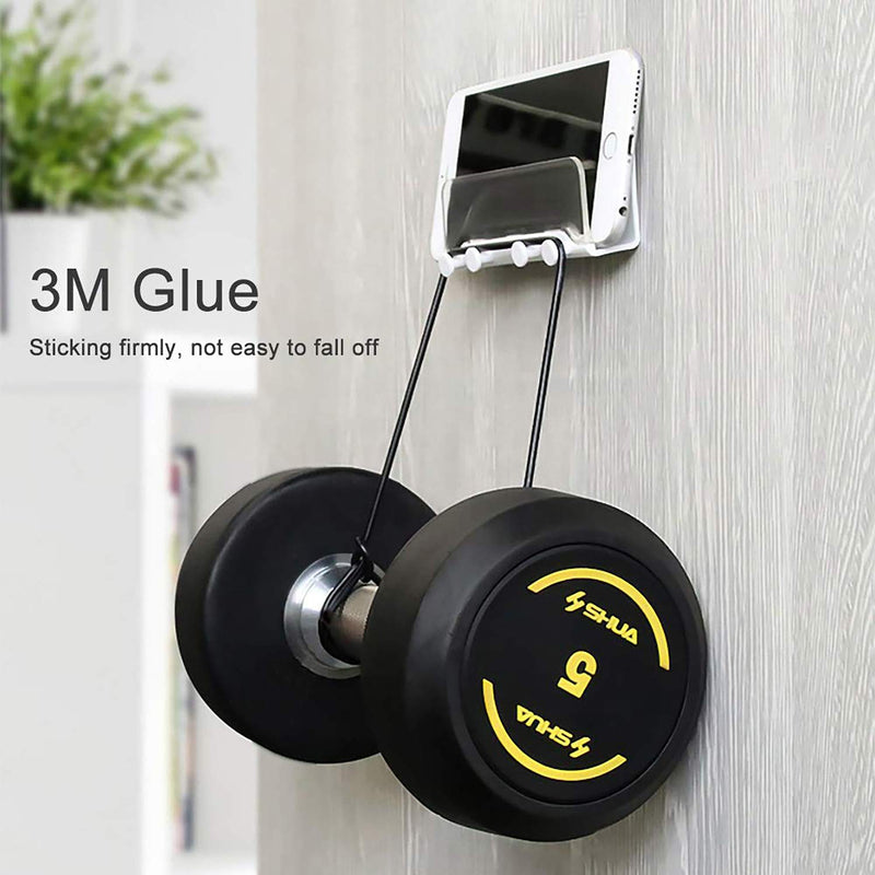  [AUSTRALIA] - Wall Mount Phone Holder,Wall Key Hooks Holder,Adhesive Bedside Shelf,Kitchen Wall Mount Shower for Smartphones,Phone Wall Mount for Bedroom,Kitchen and Living Room,2 Pack