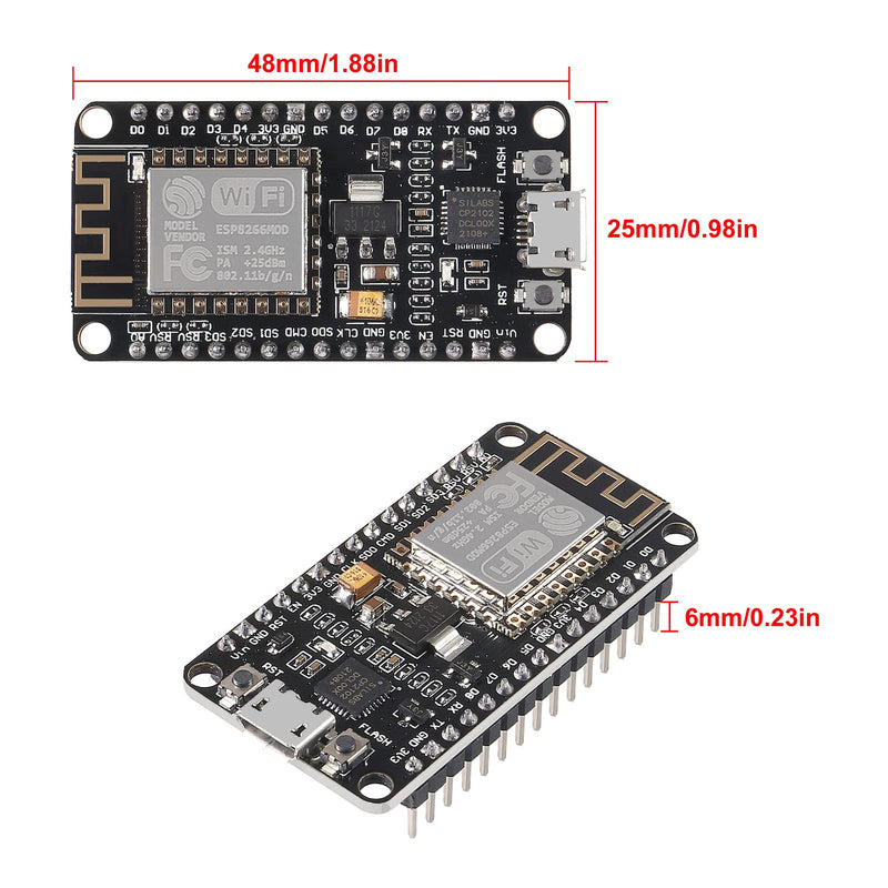  [AUSTRALIA] - DORHEA 4PCS ESP8266 ESP-12F Development Board Internet NodeMCU WiFi Serial Wireless Module NodeMCU-12F CP2102 Based on ESP8266 WiFi Module for motherbord IDE/Micropython 4