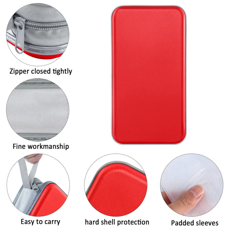  [AUSTRALIA] - Siveit CD Case Holder, 80 Capacity CD/DVD Case Holders Wallet Hard Plastic CD DVD Disc Cases Storage Binder for Car Home Office Travel (Red) Red