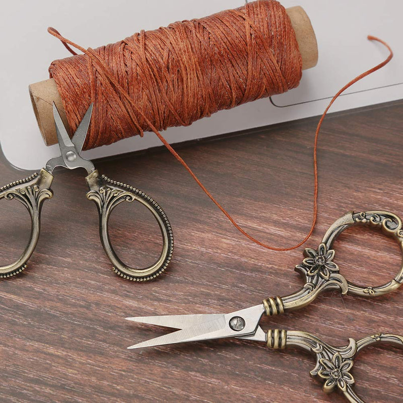  [AUSTRALIA] - 2 Pair Embroidery Scissors, Classic Daisy Design Scissors Sharp Tip Stainless Steel, Vintage Sewing Scissors DIY Tools Dressmaker Small Scissor for Fabric, Embroidery, Craft, Needlework (Bronze)