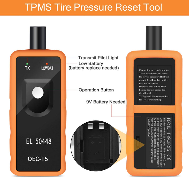  [AUSTRALIA] - Arozk TPMS Relearn Reset Tool for GM Tire Sensor Pressure Monitor System Programming Training Activation Tool Automotive OEC-T5 EL 50448 Vehicle Series 2006-2020