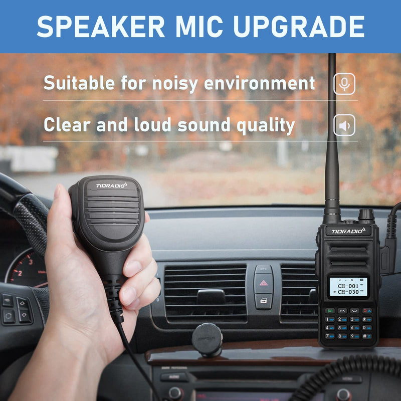  [AUSTRALIA] - TIDRADIO TD-H5 GMRS Radio, Handheld 5W Long Range Two Way Radio for Adults with Speaker Mic, GMRS Repeater Capable, with NOAA Scanning & Receiving, Display SYNC, for Off Road Overlanding, 1 Pack 1x (Full Kit - Speaker Mic)