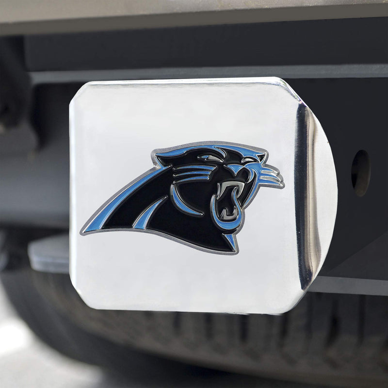  [AUSTRALIA] - FANMATS NFL Carolina Panthers Metal Hitch Cover, Chrome, 2" Square Type III Hitch Cover