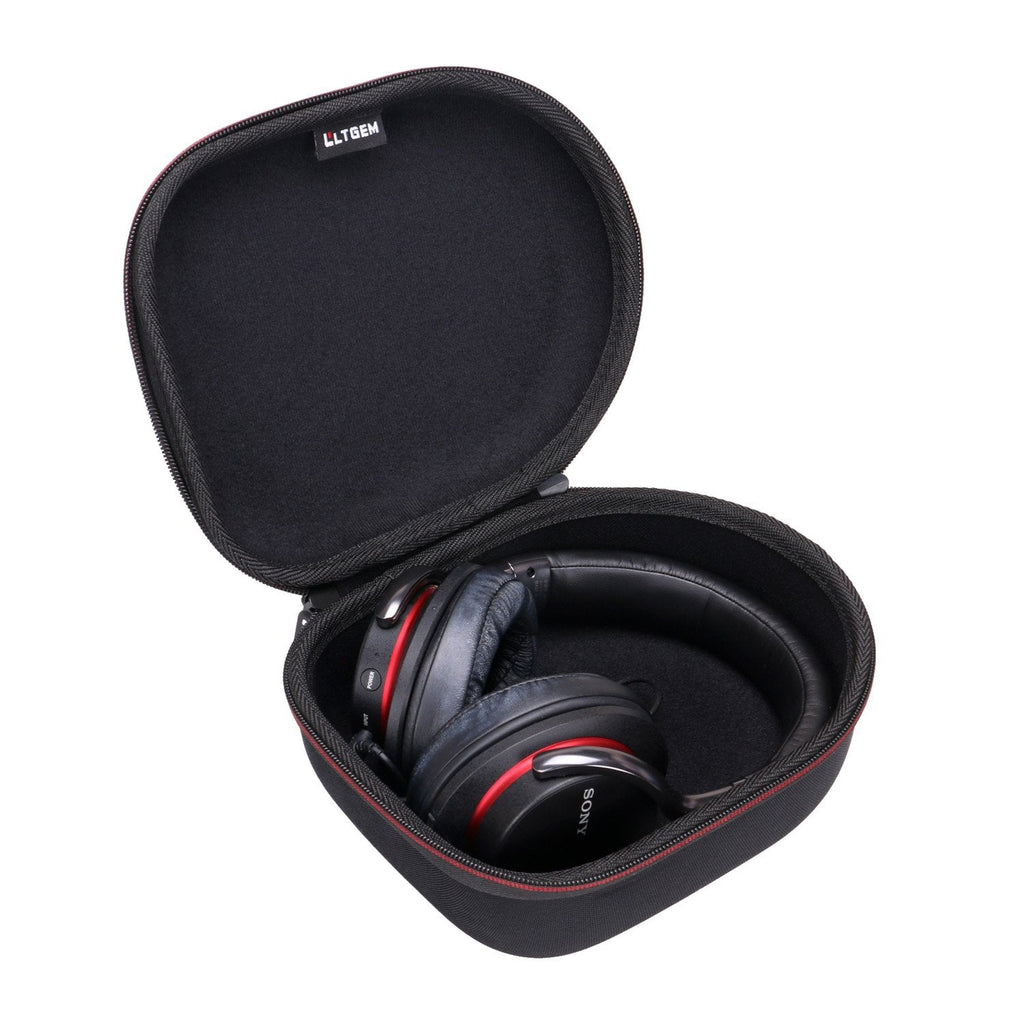  [AUSTRALIA] - Hard Headphone Case for Sony, Beats, JBL, OneOdio, Soundcore Anker Life Q20, M-Audio HDH40, Bose, Audio-Technica, AKG, Behringer, Philips - Travel Protective Carrying Storage Bag(Black+Black) Design 2