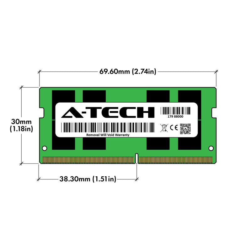  [AUSTRALIA] - A-Tech 16GB (2x8GB) DDR4 2400MHz SODIMM PC4-19200 2Rx8 Dual Rank 260-Pin CL17 1.2V Non-ECC Unbuffered Notebook Laptop RAM Memory Upgrade Kit 8GB x 2 | (16GB Kit)