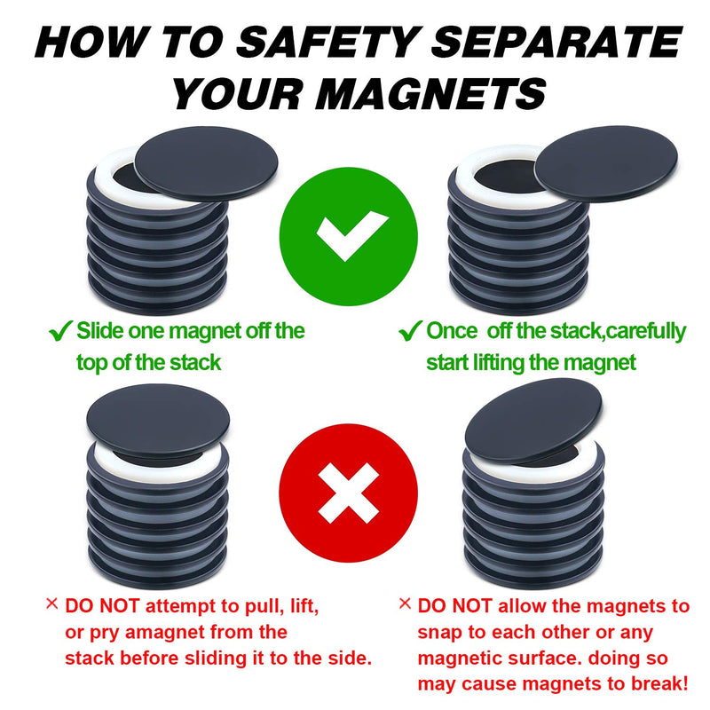 LOVIMAG Waterproof Strong Rare Earth Magnets,Powerful Neodymium Disc Magnets with Epoxy Coating and Double-Sided Adhesive Ideal for Fridge, Scientific, Craft,Office etc,1.26 inchx0.08 inch-Pack of 12 - LeoForward Australia