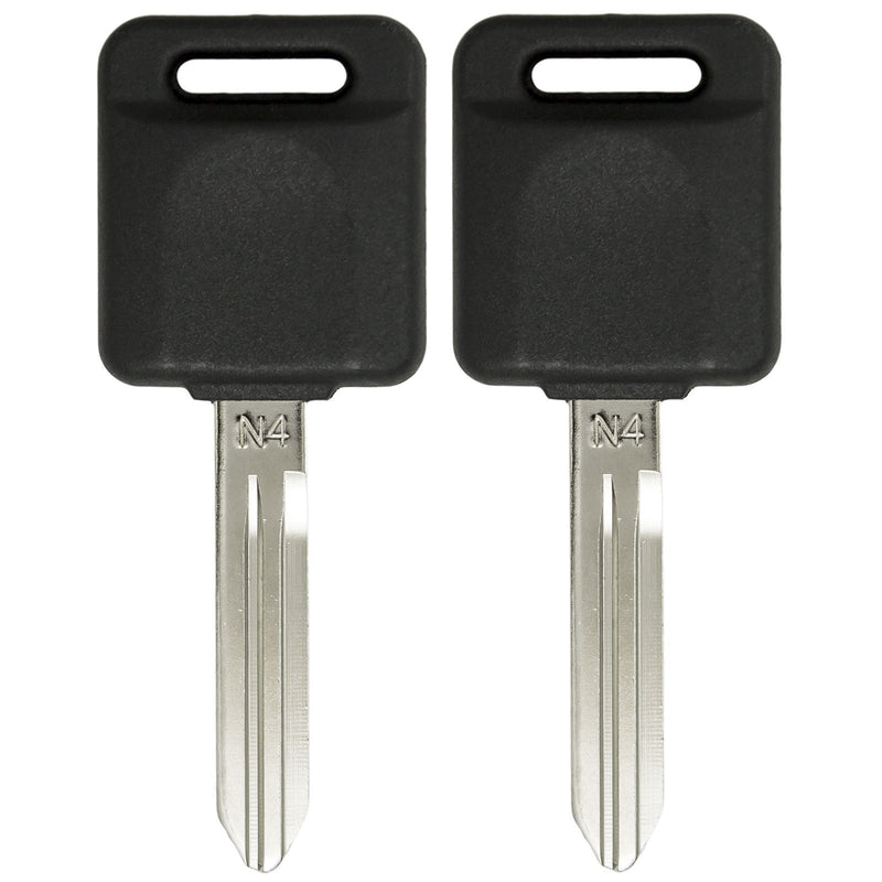  [AUSTRALIA] - Keyless2Go Replacement for New Uncut Transponder Ignition 46 Chip Car Key for Select Maxima Rogue Sentra Altima Vehicles That Use NI04T Key (2 Pack)