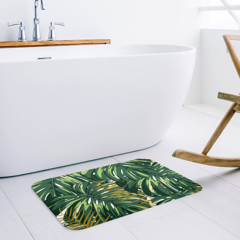  [AUSTRALIA] - Libaoge Tropical Palm Leaves Doormat Welcome Mat Entrance Mat Indoor/Outdoor Door Mats Floor Mat Bath Mat