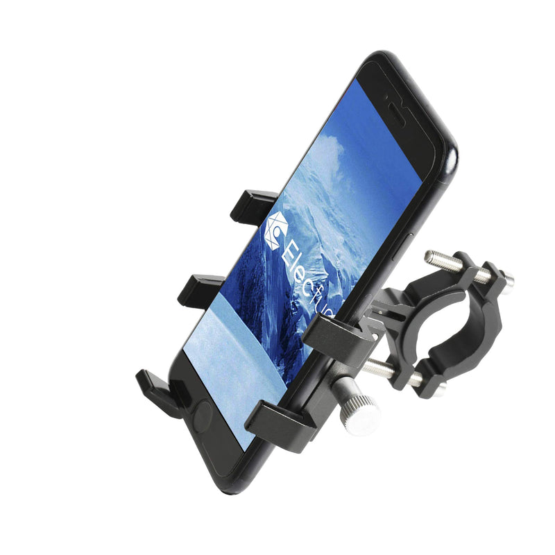  [AUSTRALIA] - ELECFUN Bike Phone Mount Motorcycle Premium Aluminum Bicycle Phone Holder with 360° Rotatable, Fits iPhone 11 Pro Max X XR Xs 7s 8 Plus Samsung S20 S7/S6/Note 10/9/8/4, Hold Any 2.4"-3.7" Wide Phones