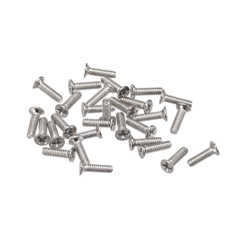  [AUSTRALIA] - uxcell M1.4 x 5mm Phillips Screw Fastener Silver Tone for Laptop PC TV Fan Switch 500pcs