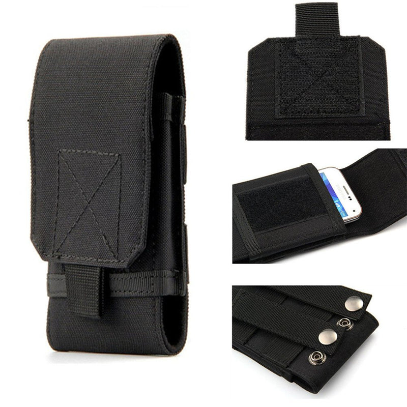 Universal Tactical MOLLE Holster Army Mobile Phone Belt Pouch EDC Security Pack Carry Accessory Kit Waist Bag Case Compatible iPhone 11 Pro X XS Max XR 7 8 6/6s Plus Samsung Galaxy S10 S9 S8 Plus #A (Big) - LeoForward Australia