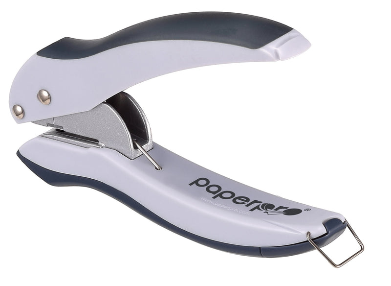  [AUSTRALIA] - Bostitch Office EZ Squeeze One-Hole Punch, 10 Sheet Capacity, Lightweight, Gray/Blue (2402)