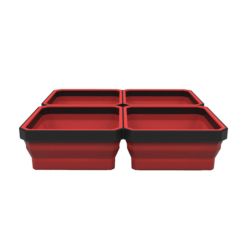 E-Z Red RD Expandable Organization EZTRAY-Q Made from Strong and Flexible Silicone Body and Magnetic ABS Plate Parts Tray, One Large One Large Tray - LeoForward Australia