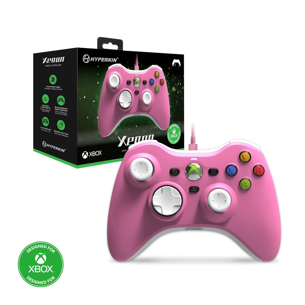  [AUSTRALIA] - Hyperkin Xenon Wired Controller (Pink) For Xbox Series X|S/Xbox One/Windows 10|11