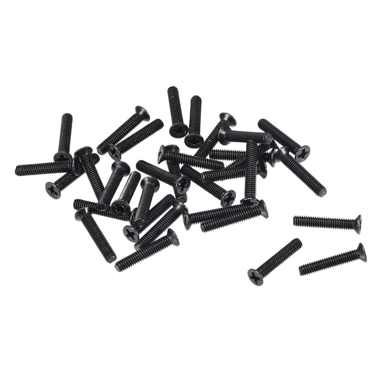  [AUSTRALIA] - uxcell M2.5 x 14mm Phillips Screw Fasteners Black for Laptop PC TV Fan Switch 350pcs M2.5x14mm