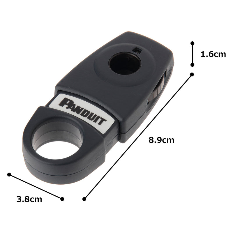 Panduit CJAST Adjustable Single-Handed Cable Jacket Stripping Tool, Black - LeoForward Australia
