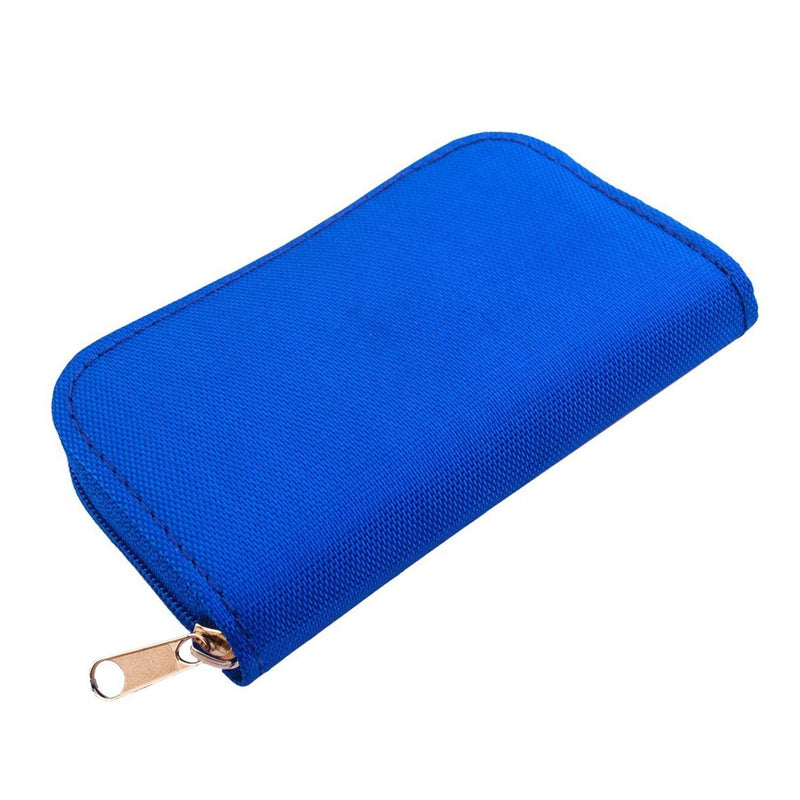 Memory Card Case - Carrying Case Suitable for Micro SD, Mini SD and 4X CF, Card Holder Bag Wallet for Media Storage Organization (Blue) Blue - LeoForward Australia