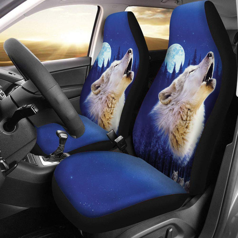  [AUSTRALIA] - Spring Warner Butterflies 3D Design Universal Front Car Seat Cover Winter Warm Women Carseats Covers Fit Cars,Truck,SUV,Vans Pack of 2 Blue