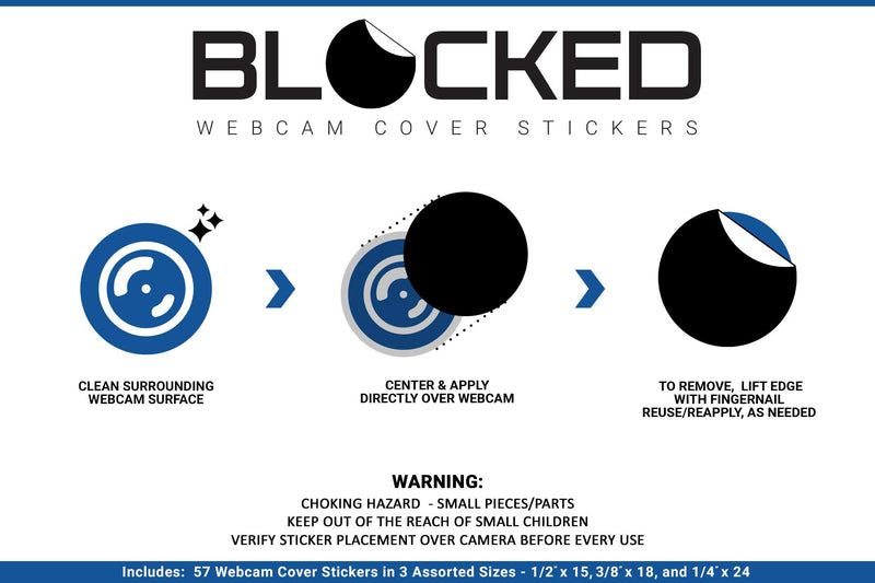  [AUSTRALIA] - Webcam/Camera Vinyl Covers | 57 Low-Tack Restickable Webcam Sticker | Multiple Sizes | White 57-Pack Tabbed (Ultra Glossy) White 57-Pack Tabbed | Ultra Glossy