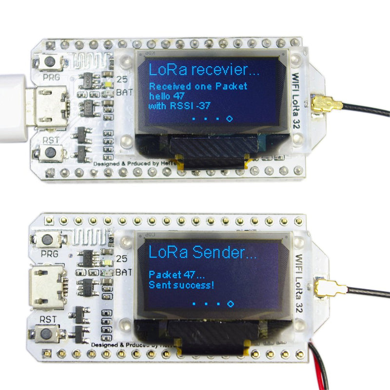  [AUSTRALIA] - 915MHz ESP32 LoRa 0.96 OLED Development Board WiFi SX1276 Module + LoRa Antenna for Arduino LoraWan IOT Internet of Thing (Pack of 2)