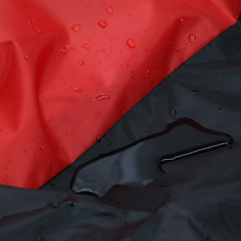  [AUSTRALIA] - uxcell L 180T Rain Dust Motorcycle Cover Black+Red Outdoor UV Waterproof 86" for Honda Victory Kawasaki Yamaha Suzuki Harley Davidson Black Red