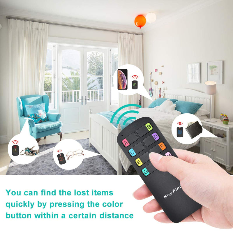  [AUSTRALIA] - Key Finder Locator,Wireless RF Item Locator with Letters Key Tracker with 85DB Loud Beeping Sound and 115 Feet Remote Control 8 Receivers Anti-Lost Tags and Keychains