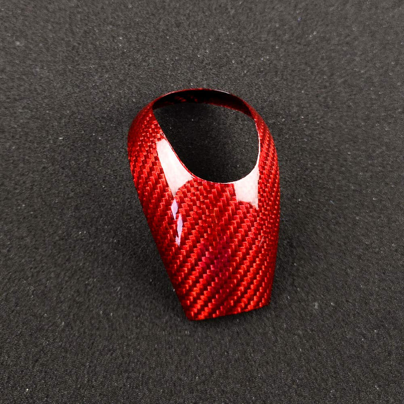 AIRSPEED Carbon Fiber Gear Shift Knob Cover Trim for BMW M3 M5 M6 Accessories(Red) - LeoForward Australia