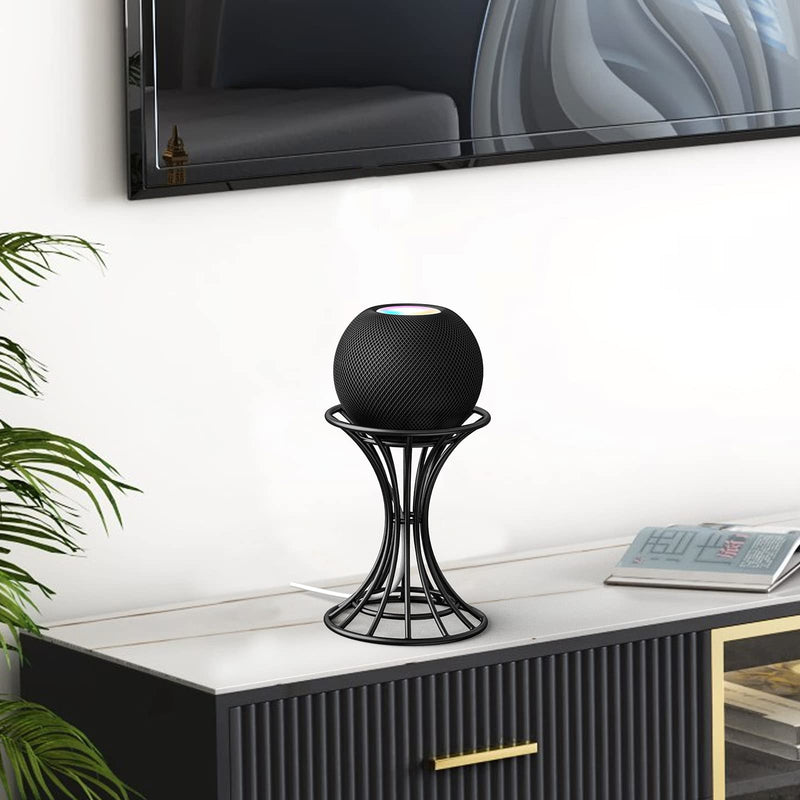  [AUSTRALIA] - HeyMoonTong Smart Speaker Table Stand - Carbon Steel Smart Speaker Holder for Apple Homepod Mini,Echo Dot 5th / 4th Gen and Google Home Mini / Nest Mini,Beautiful Desktop Decoration for Office / Room