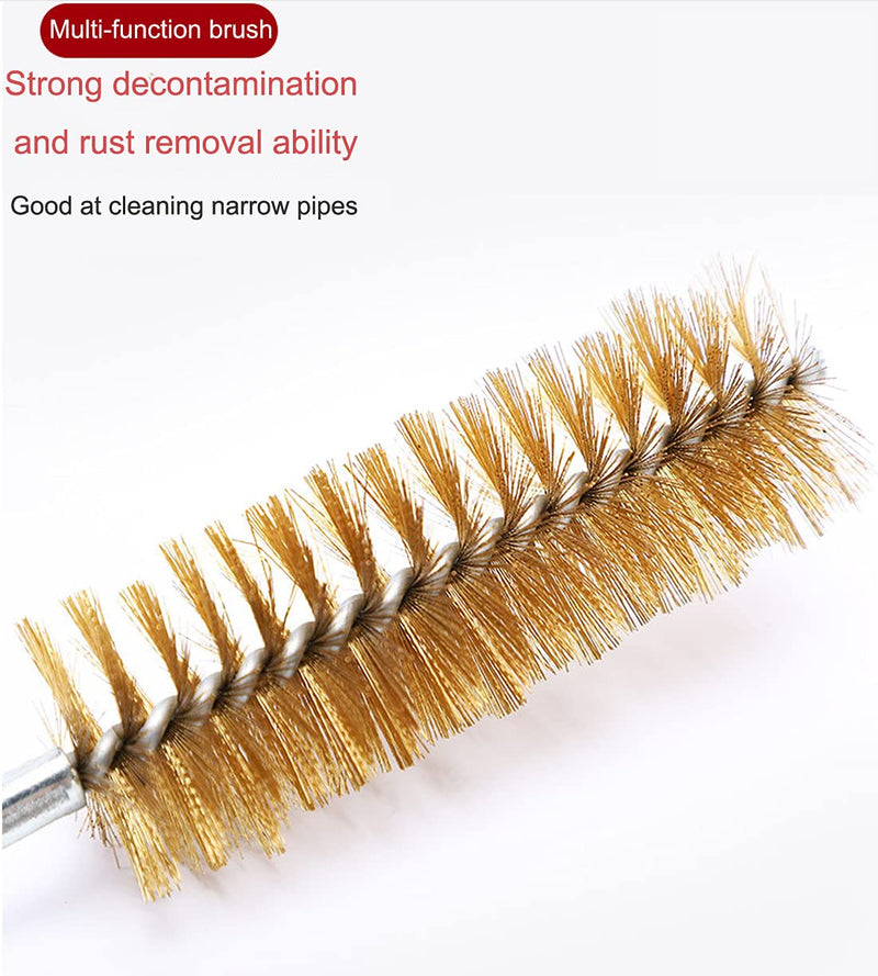  [AUSTRALIA] - WENORA 7pcs Brass Wire Tube Cleaning Brush, Plumbing and Mechanical Wire Brush Cleaning Tool