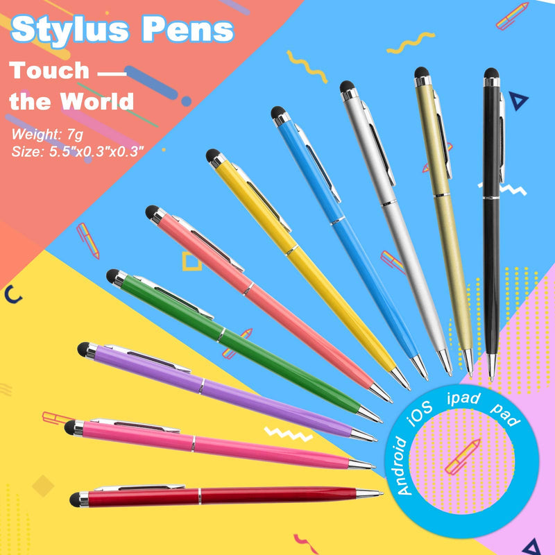  [AUSTRALIA] - Stylus Pen anngrowy Stylus Pens for Touch Screens Universal Stylus Ballpoint Pen 2 in 1 Stylists Pens for iPad iPhone Tablet Laptops Kindle Samsung Galaxy All Capacitive Touch Screens 10 pack