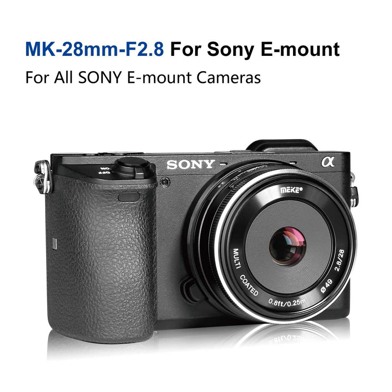  [AUSTRALIA] - Voking 28mm F2.8 APS-C Fixed Manual Focus Lens Compatible with Sony E Mount Mirrorless Camera NEX 3 3N 5 NEX 5T NEX 5R NEX 6 7 A6400 A5000 A5100 A6000 A6100 A6300 A6500 A6600