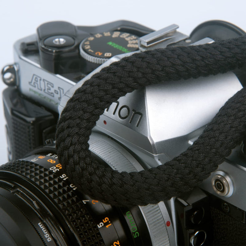  [AUSTRALIA] - PIBIETTN Camera Strap,Rope Camera Strap Compatible with Sony Nikon Canon Fuji Camera Strap Rope SLR, DSLR, Mirrorless Cameras 100cm Black
