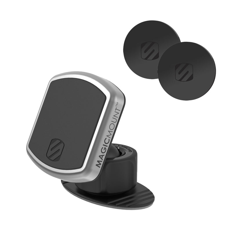  [AUSTRALIA] - Scosche MPDRND-SP MagicMount Pro Magnetic Car Phone Holder Mount - 360 Degree Adjustable Head, Universal with All Devices - Dashboard Round Mount Dash Popsocket