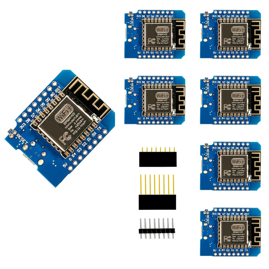  [AUSTRALIA] - Dorhea 7PCS ESP8266 ESP-12F Development Board NodeMcu D1 Module for ESP8266 ESP-12F 4M Bytes WLAN WiFi Internet Development Board 7