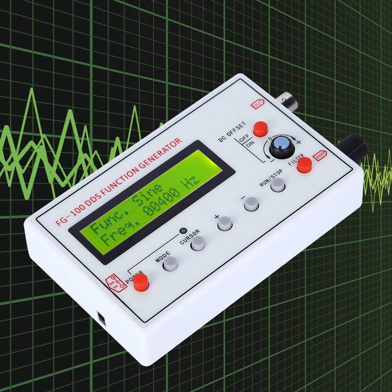  [AUSTRALIA] - Signal Generator, FG-100 DDS, 1HZ-500KHz Function Low Frequency Signal Generator Sawtooth Sine Waveform